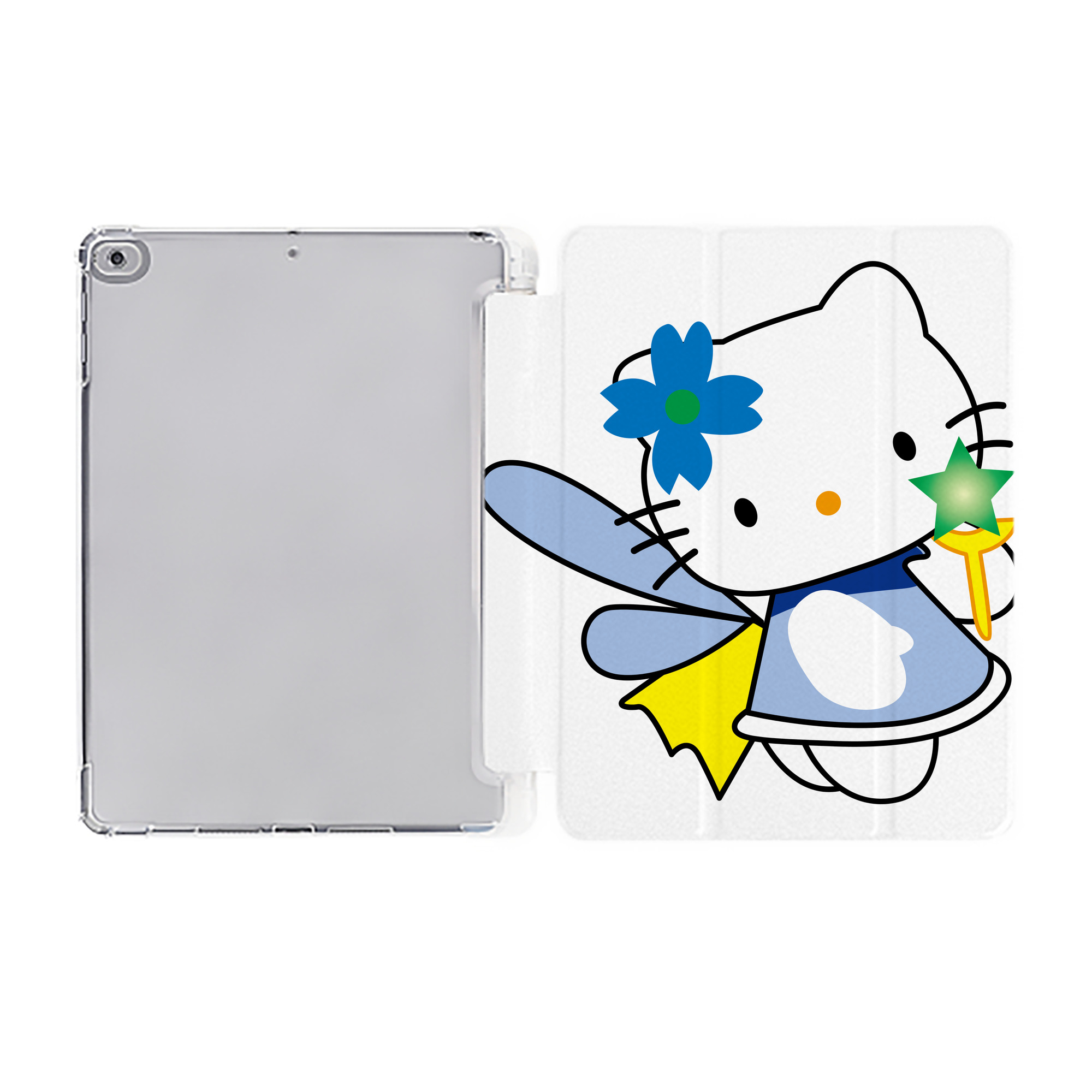 （画像用） Hello Kitty ハローキティ IPad ケース ペン収納付き 三つ折りスタンド PUレザー×シリコン 対応機種9.5/10.5/10.9インチ